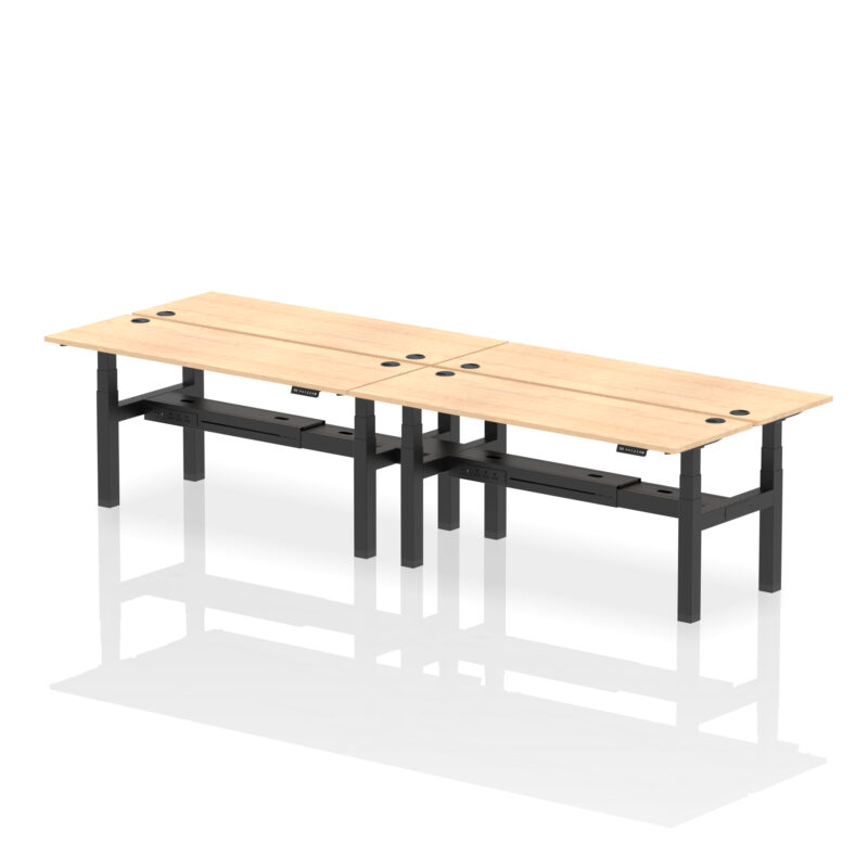 Breeze Back-to-Back Slimline Height Adjustable Bench Desk - 4 Person - Image 73