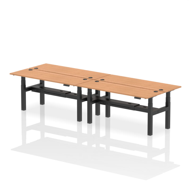 Breeze Back-to-Back Slimline Height Adjustable Bench Desk - 4 Person - Image 76