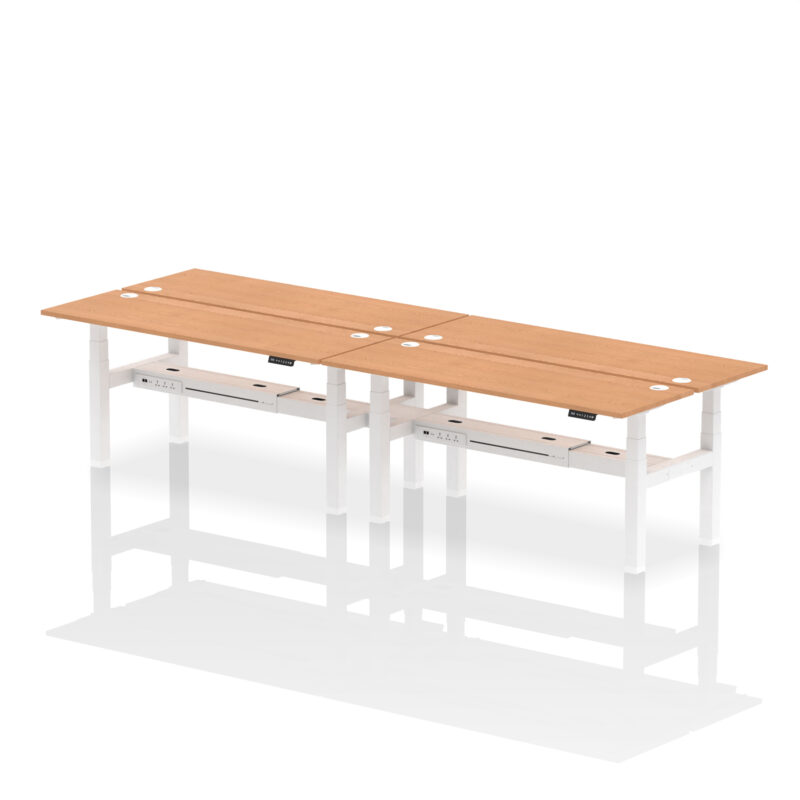 Breeze Back-to-Back Slimline Height Adjustable Bench Desk - 4 Person - Image 78