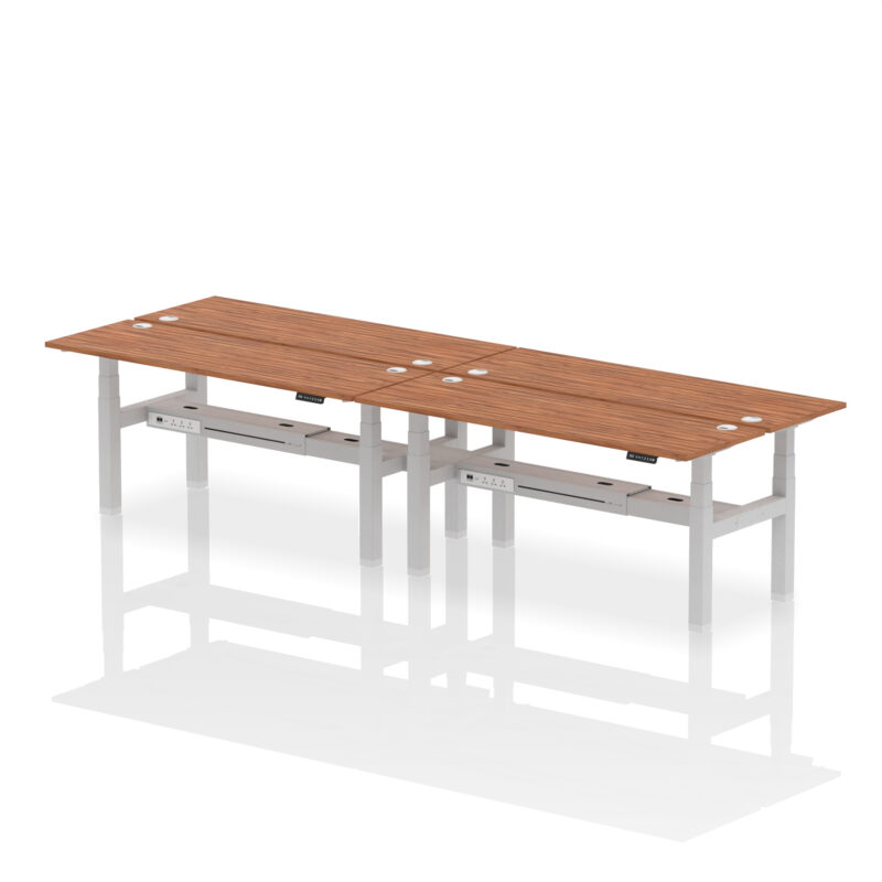 Breeze Back-to-Back Slimline Height Adjustable Bench Desk - 4 Person - Image 80