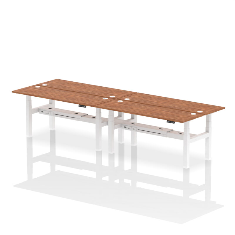 Breeze Back-to-Back Slimline Height Adjustable Bench Desk - 4 Person - Image 81