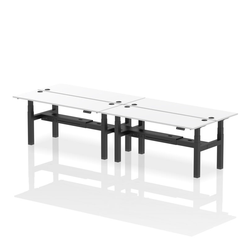Breeze Back-to-Back Slimline Height Adjustable Bench Desk - 4 Person - Image 82