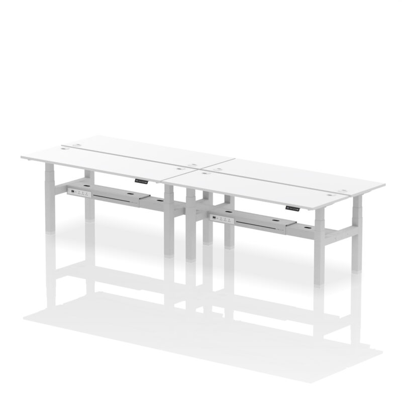 Breeze Back-to-Back Slimline Height Adjustable Bench Desk - 4 Person - Image 83