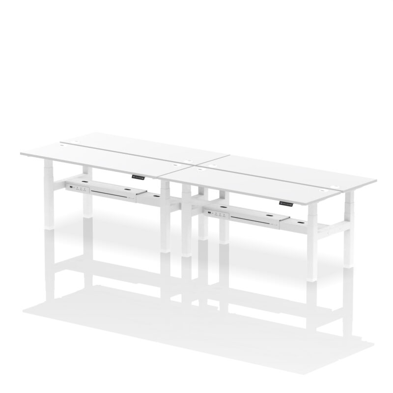 Breeze Back-to-Back Slimline Height Adjustable Bench Desk - 4 Person - Image 84