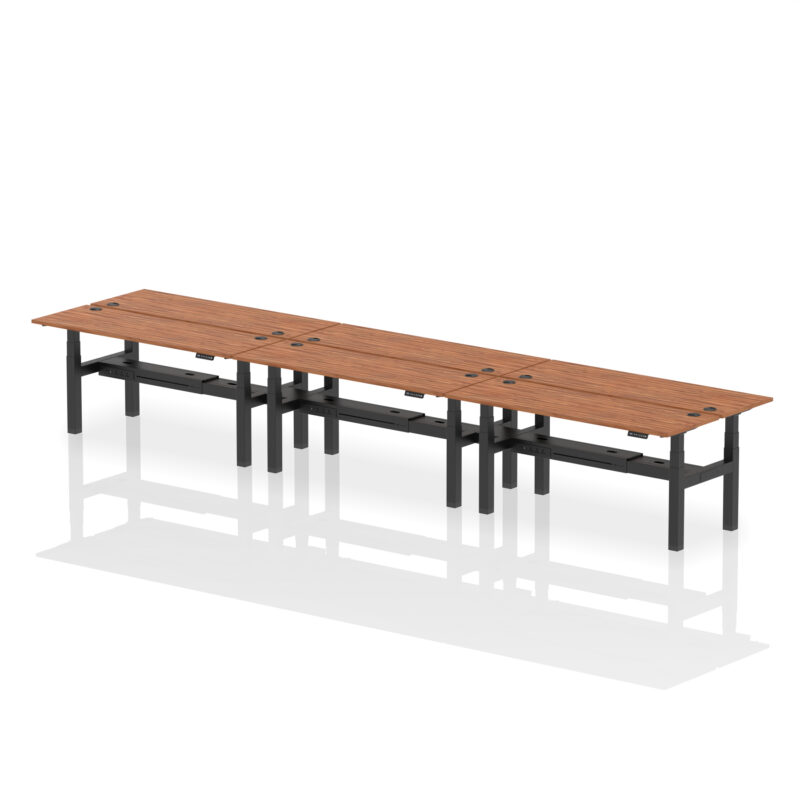 Breeze Back-to-Back Slimline Height Adjustable Bench Desk - 6 Person - Image 79