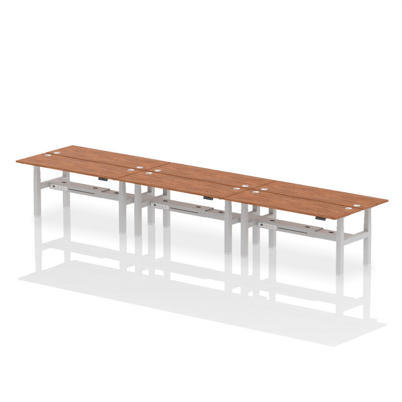 Breeze Back-to-Back Slimline Height Adjustable Bench Desk - 6 Person - Image 80