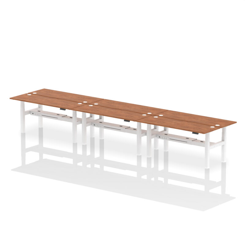 Breeze Back-to-Back Slimline Height Adjustable Bench Desk - 6 Person - Image 81