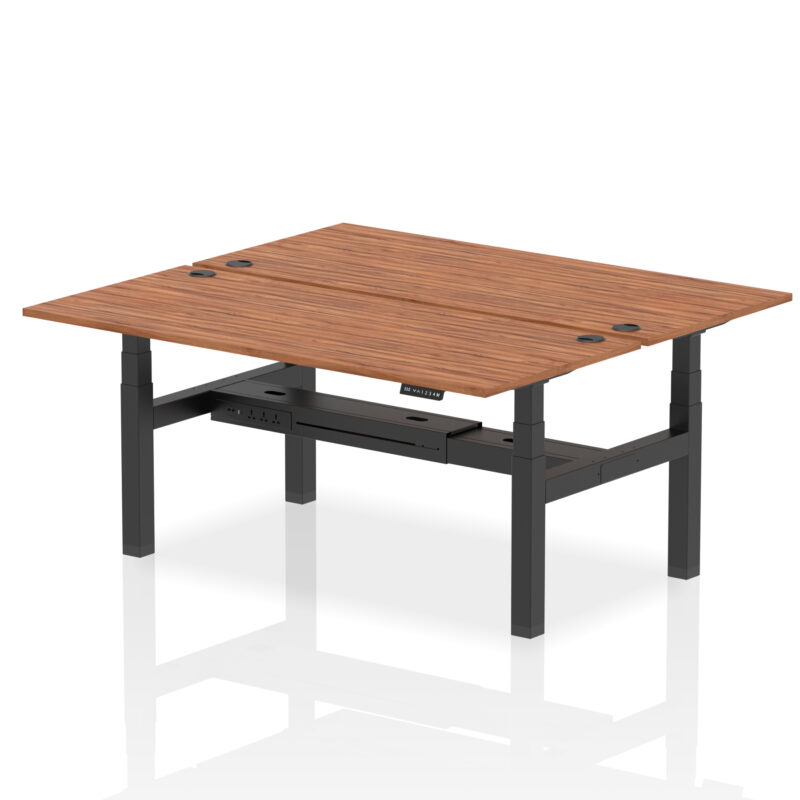Breeze Back-to-Back Height Adjustable Bench Desk - 2 Person - Image 79