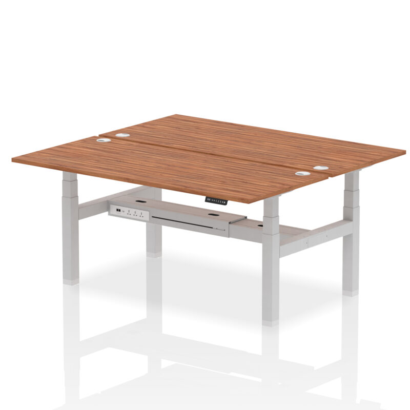Breeze Back-to-Back Height Adjustable Bench Desk - 2 Person - Image 80