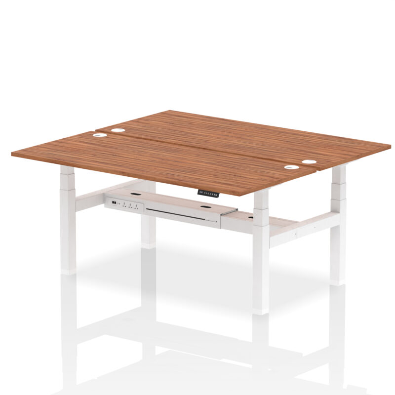 Breeze Back-to-Back Height Adjustable Bench Desk - 2 Person - Image 81