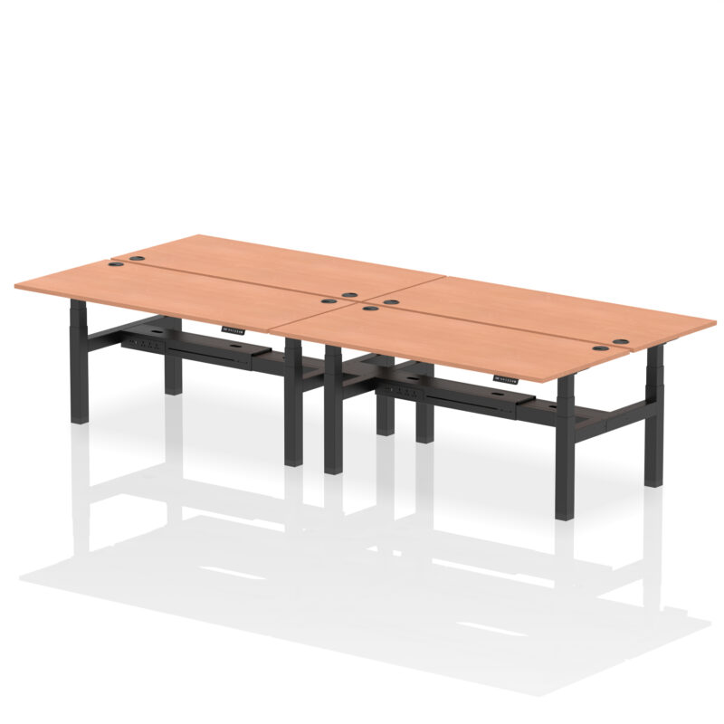 Breeze Back-to-Back Height Adjustable Bench Desk - 4 Person - Image 64