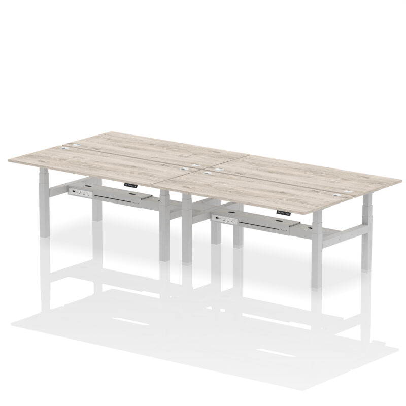 Breeze Back-to-Back Height Adjustable Bench Desk - 4 Person - Image 71