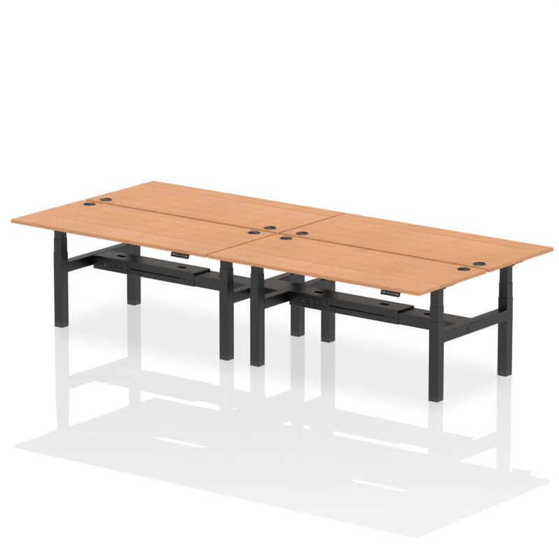Breeze Back-to-Back Height Adjustable Bench Desk - 4 Person - Image 76