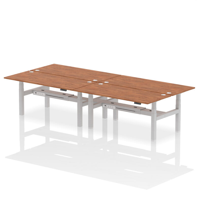 Breeze Back-to-Back Height Adjustable Bench Desk - 4 Person - Image 80