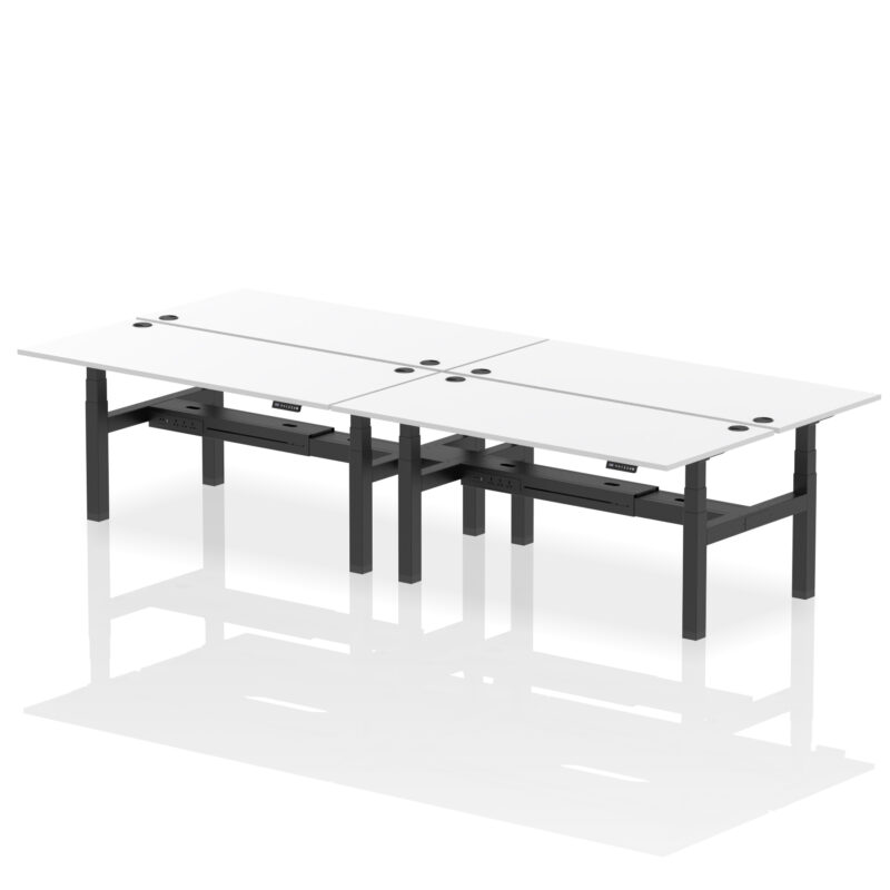 Breeze Back-to-Back Height Adjustable Bench Desk - 4 Person - Image 82