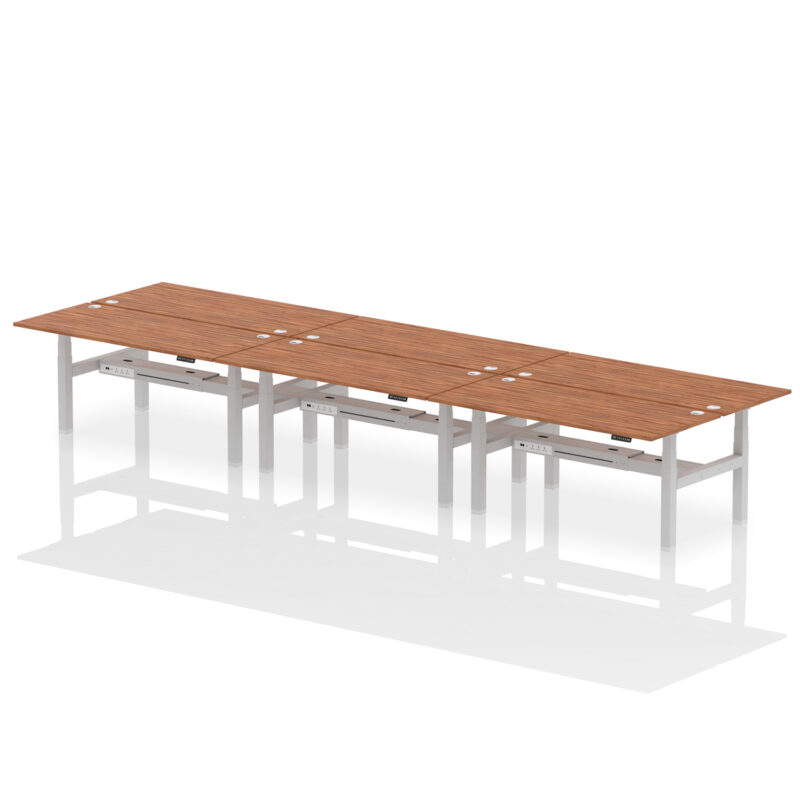 Breeze Back-to-Back Height Adjustable Bench Desk - 6 Person - Image 80