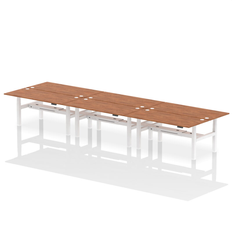 Breeze Back-to-Back Height Adjustable Bench Desk - 6 Person - Image 81