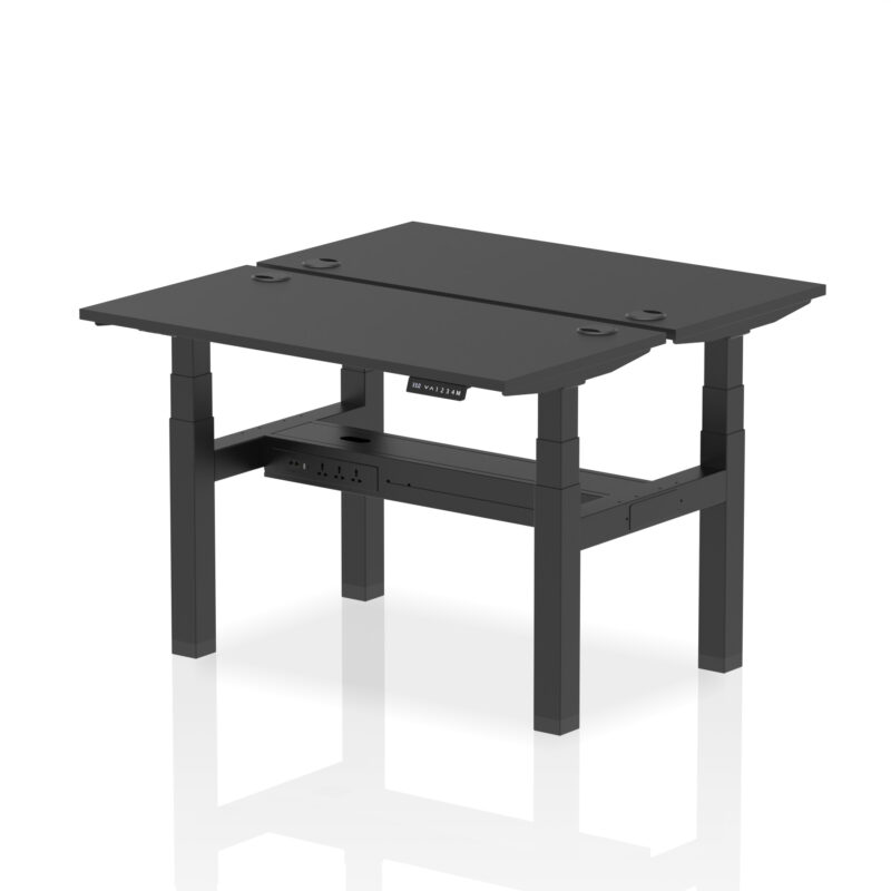 Breeze Back-to-Back Slimline Height Adjustable Bench Desk - 2 Person - Image 4