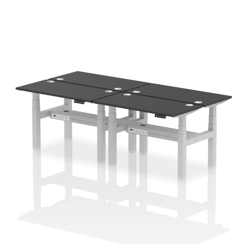 Breeze Back-to-Back Slimline Height Adjustable Bench Desk - 4 Person - Image 5