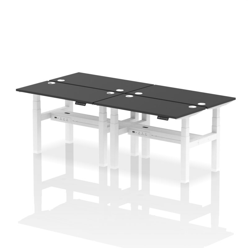 Breeze Back-to-Back Slimline Height Adjustable Bench Desk - 4 Person - Image 6