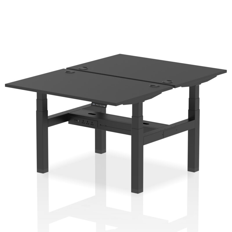 Breeze Back-to-Back Height Adjustable Bench Desk - 2 Person - Image 4