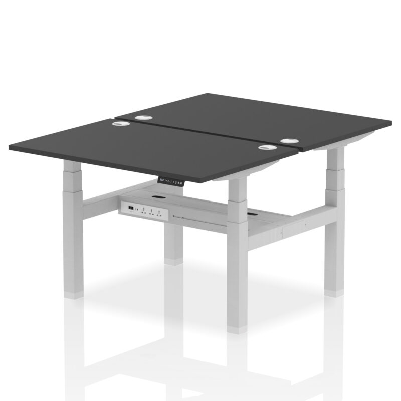 Breeze Back-to-Back Height Adjustable Bench Desk - 2 Person - Image 5