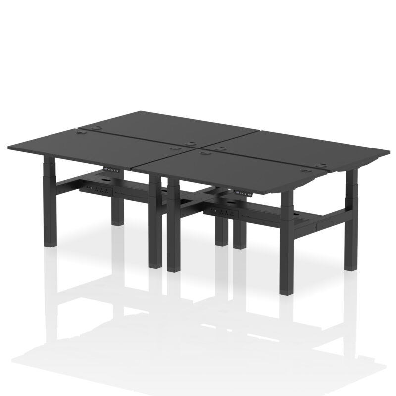 Breeze Back-to-Back Height Adjustable Bench Desk - 4 Person - Image 4