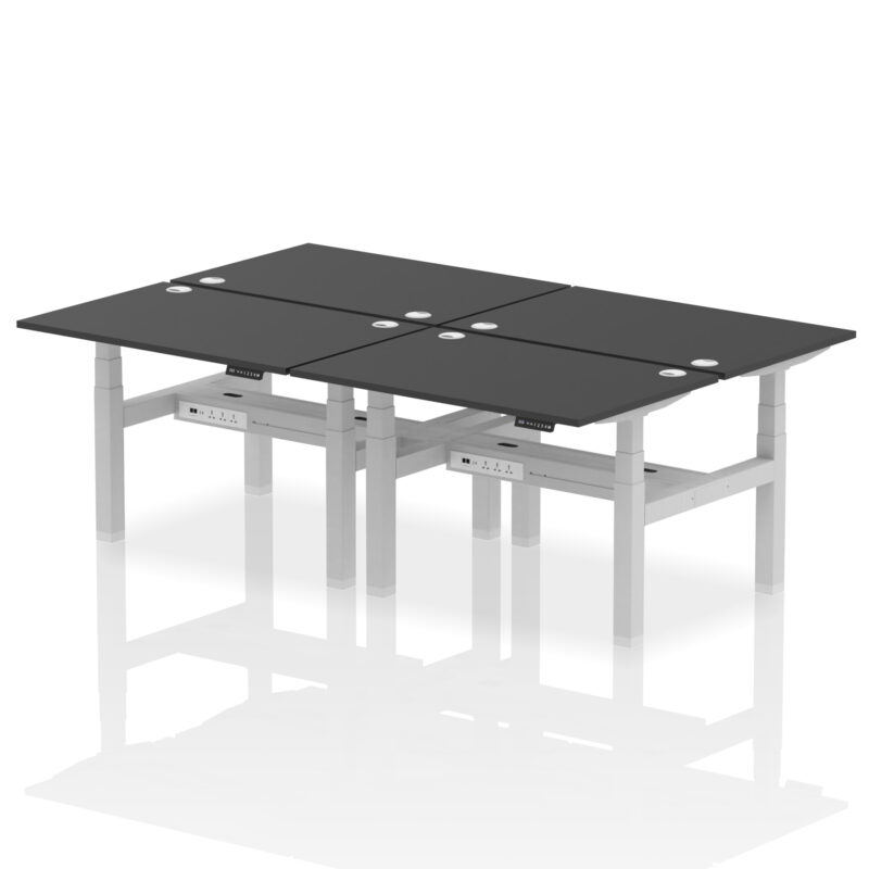 Breeze Back-to-Back Height Adjustable Bench Desk - 4 Person - Image 5