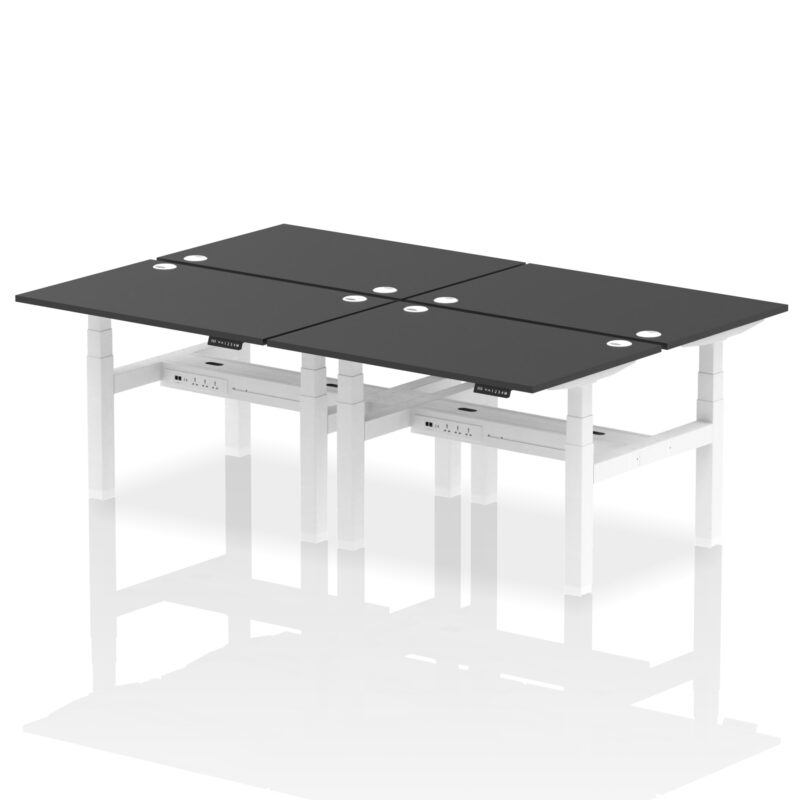Breeze Back-to-Back Height Adjustable Bench Desk - 4 Person - Image 6