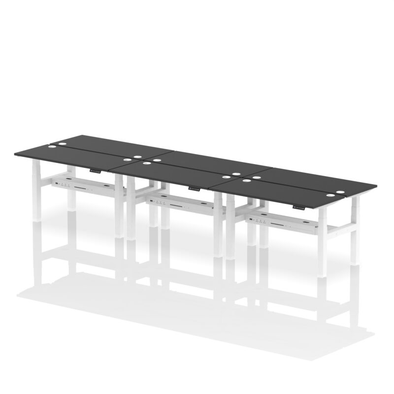 Breeze Back-to-Back Slimline Height Adjustable Bench Desk - 6 Person - Image 27