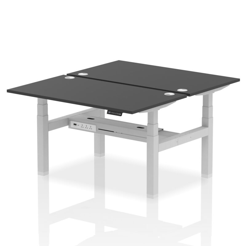 Breeze Back-to-Back Height Adjustable Bench Desk - 2 Person - Image 26