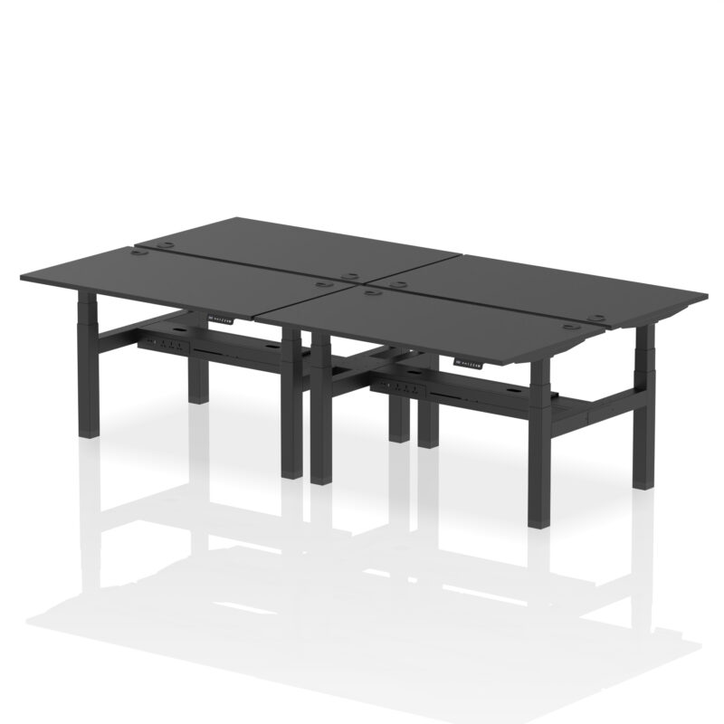 Breeze Back-to-Back Height Adjustable Bench Desk - 4 Person - Image 25