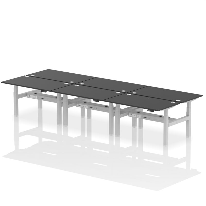 Breeze Back-to-Back Height Adjustable Bench Desk - 6 Person - Image 26