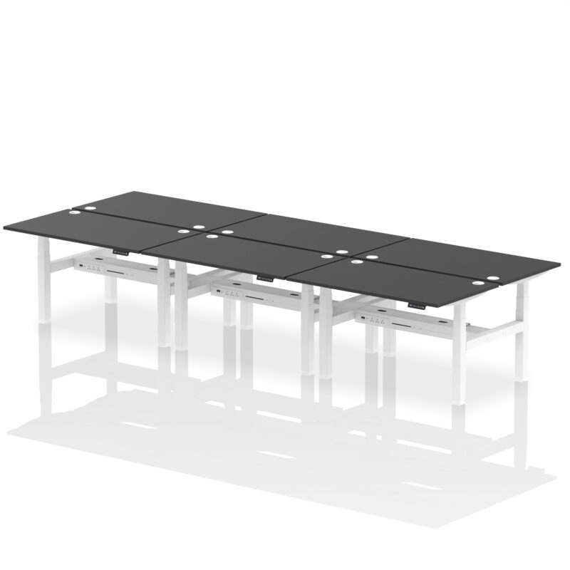 Breeze Back-to-Back Height Adjustable Bench Desk - 6 Person - Image 27