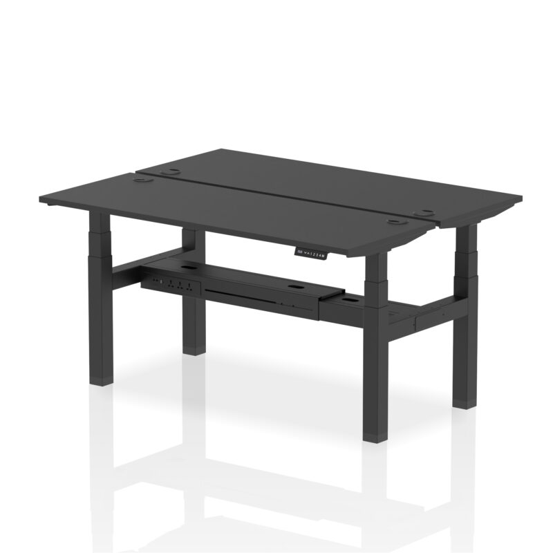 Breeze Back-to-Back Slimline Height Adjustable Bench Desk - 2 Person - Image 46