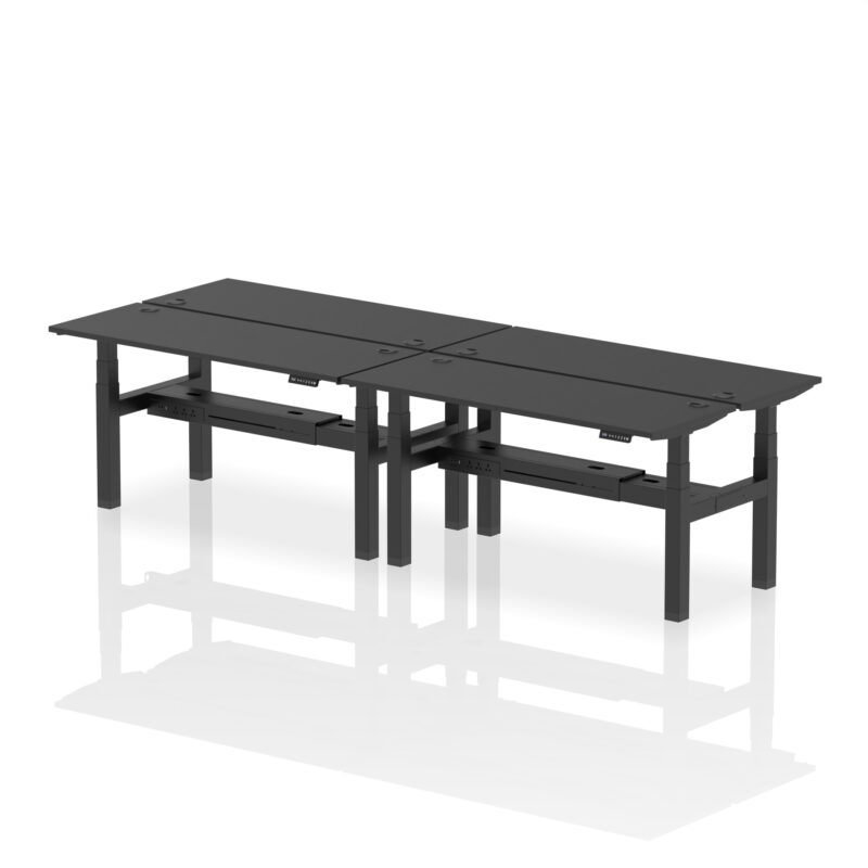 Breeze Back-to-Back Slimline Height Adjustable Bench Desk - 4 Person - Image 46