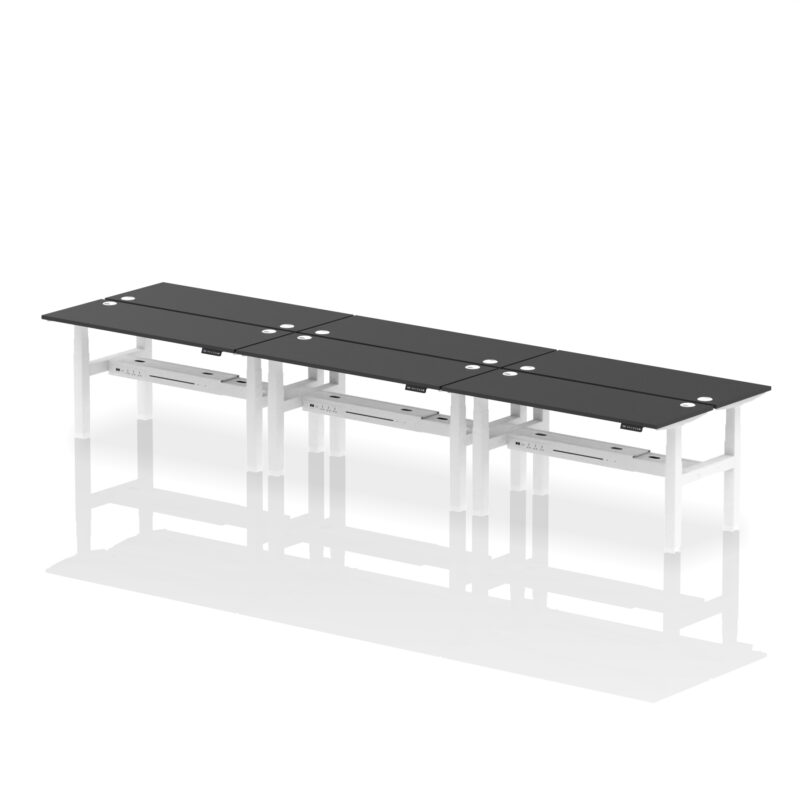 Breeze Back-to-Back Slimline Height Adjustable Bench Desk - 6 Person - Image 48
