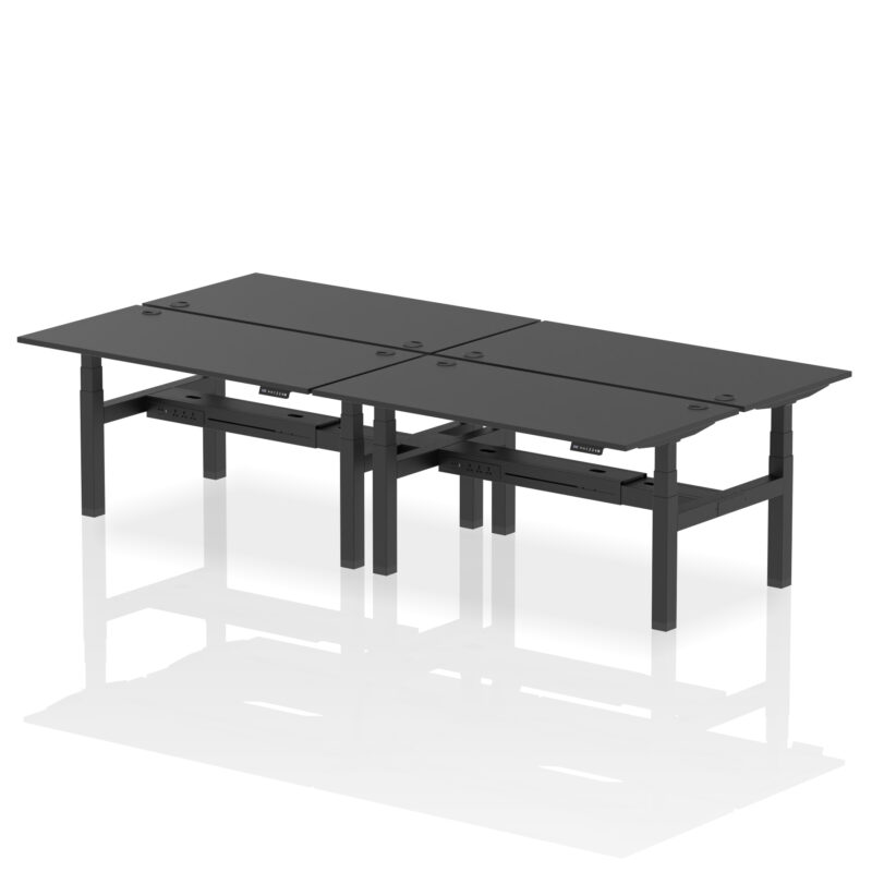Breeze Back-to-Back Height Adjustable Bench Desk - 4 Person - Image 46
