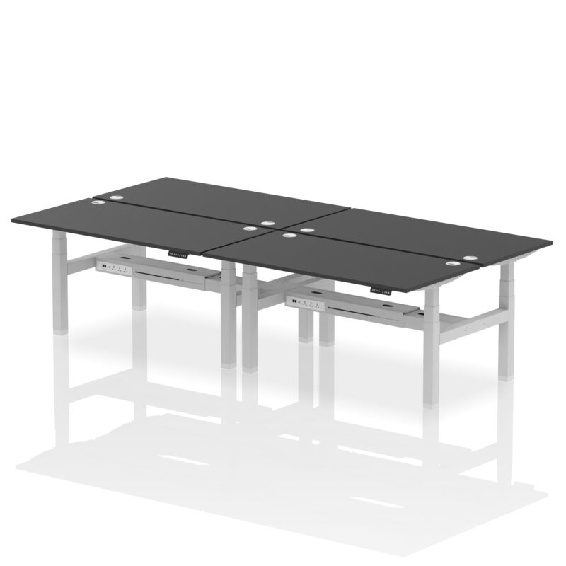 Breeze Back-to-Back Height Adjustable Bench Desk - 4 Person - Image 47