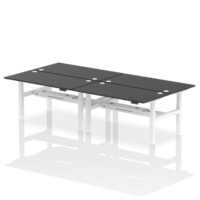 Breeze Back-to-Back Height Adjustable Bench Desk - 4 Person - Image 48