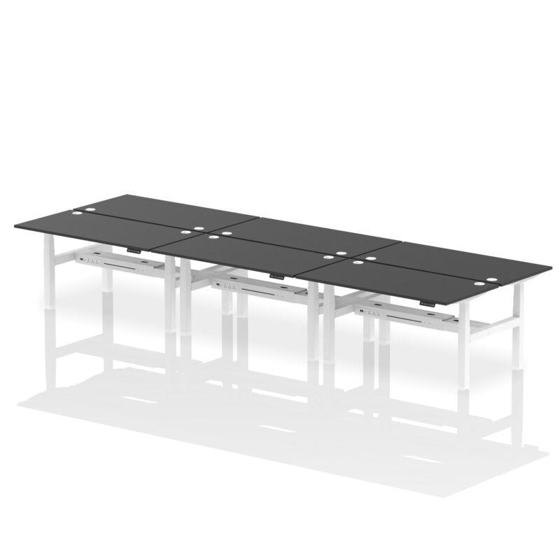Breeze Back-to-Back Height Adjustable Bench Desk - 6 Person - Image 48