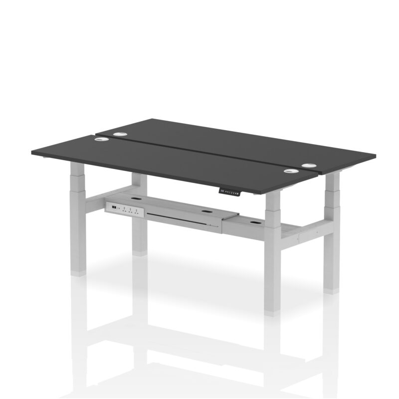 Breeze Back-to-Back Slimline Height Adjustable Bench Desk - 2 Person - Image 68