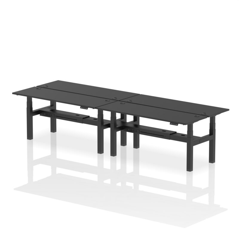 Breeze Back-to-Back Slimline Height Adjustable Bench Desk - 4 Person - Image 67