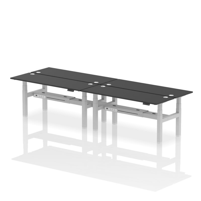Breeze Back-to-Back Slimline Height Adjustable Bench Desk - 4 Person - Image 68