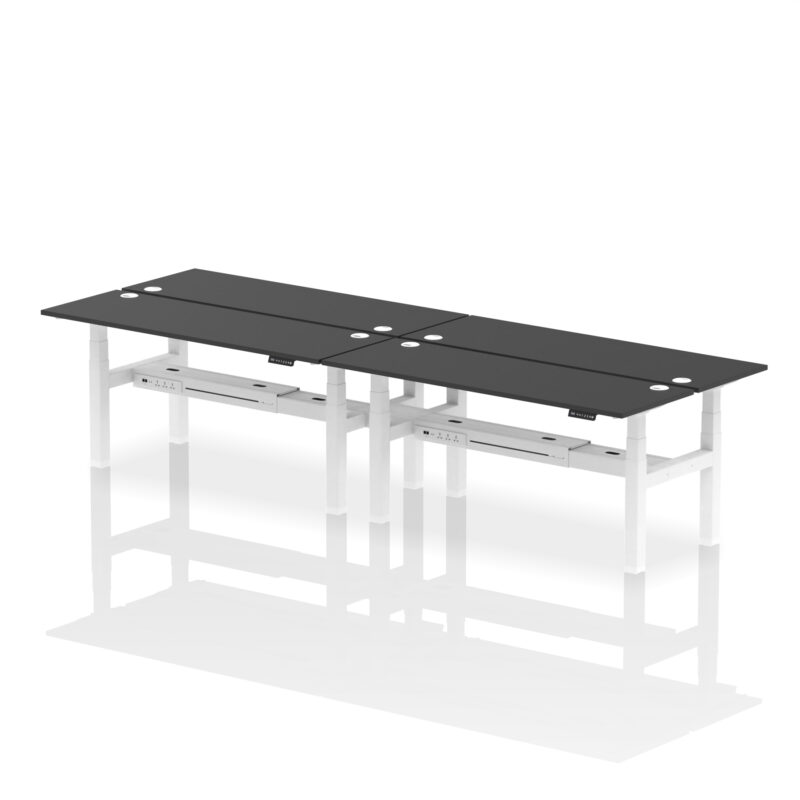 Breeze Back-to-Back Slimline Height Adjustable Bench Desk - 4 Person - Image 69