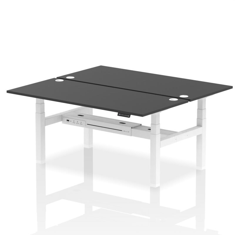 Breeze Back-to-Back Height Adjustable Bench Desk - 2 Person - Image 69