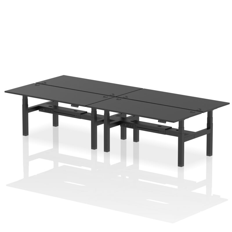 Breeze Back-to-Back Height Adjustable Bench Desk - 4 Person - Image 67