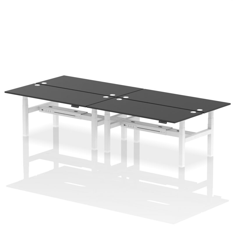 Breeze Back-to-Back Height Adjustable Bench Desk - 4 Person - Image 69