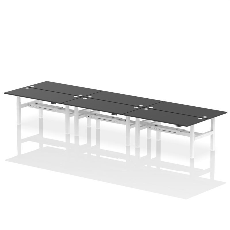 Breeze Back-to-Back Height Adjustable Bench Desk - 6 Person - Image 69