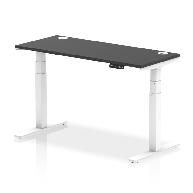 Breeze Height Adjustable Slimline Desk With Cable Ports - Image 155
